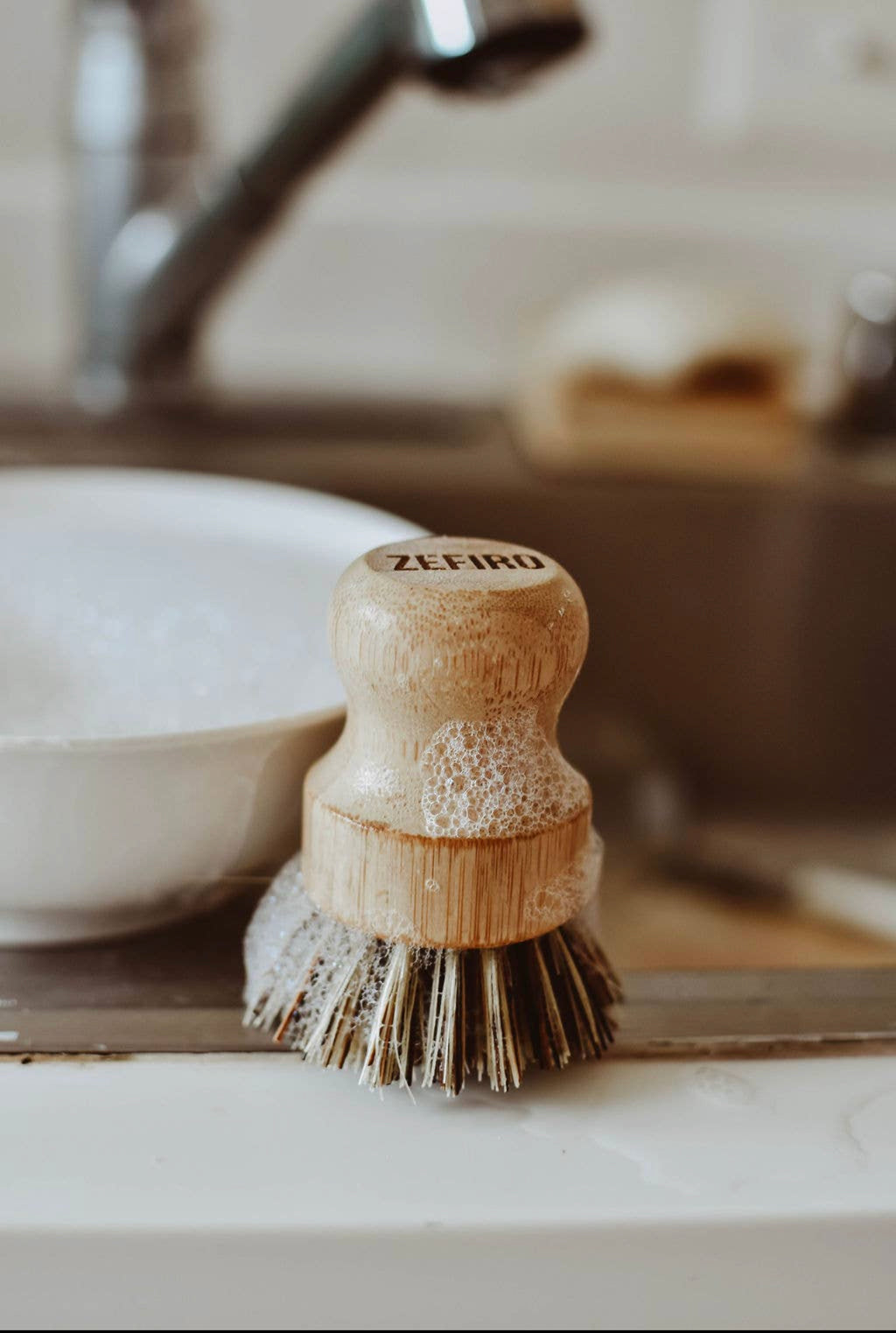 Bamboo Pot Brush Scrubber image 0